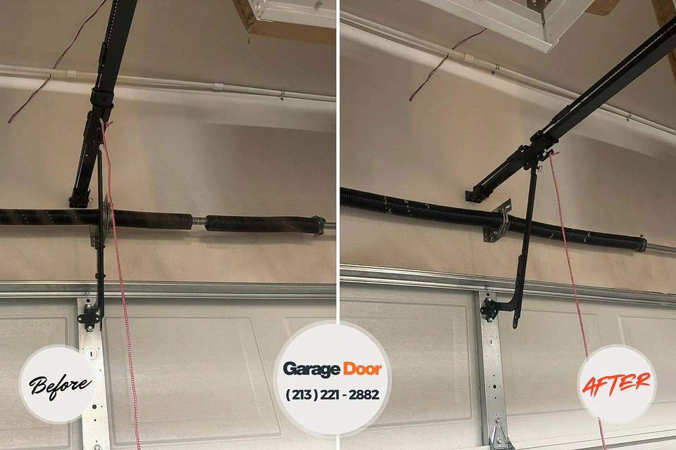 Before and after: garage door repair Dover, NJ